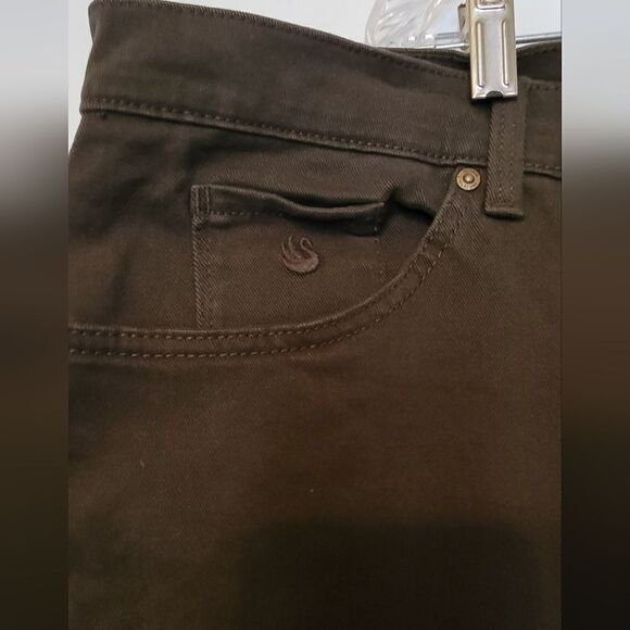 #396 Gloria Vanderbilt "Amanda" Olive Colored Jeans- Size: 26W - Picture 7 of 9